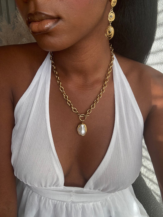 Argent T-Bar necklace