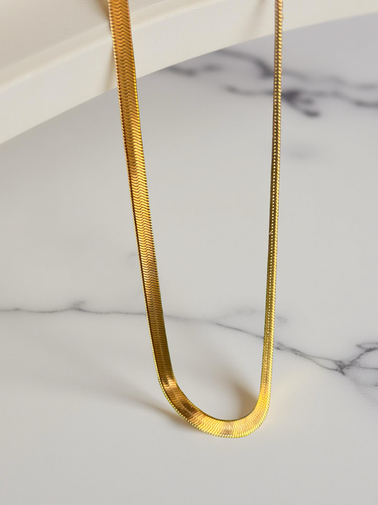 Herringbone Gold necklace