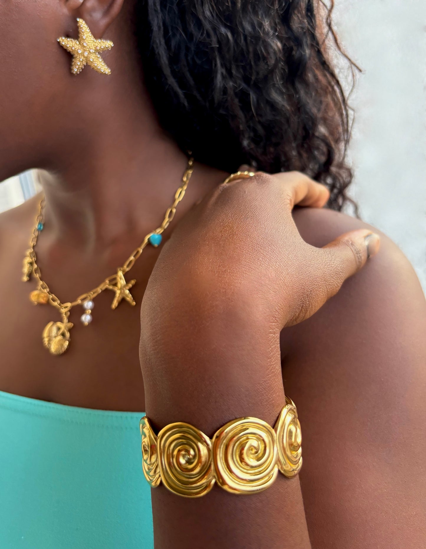 Swirl cuff bracelet