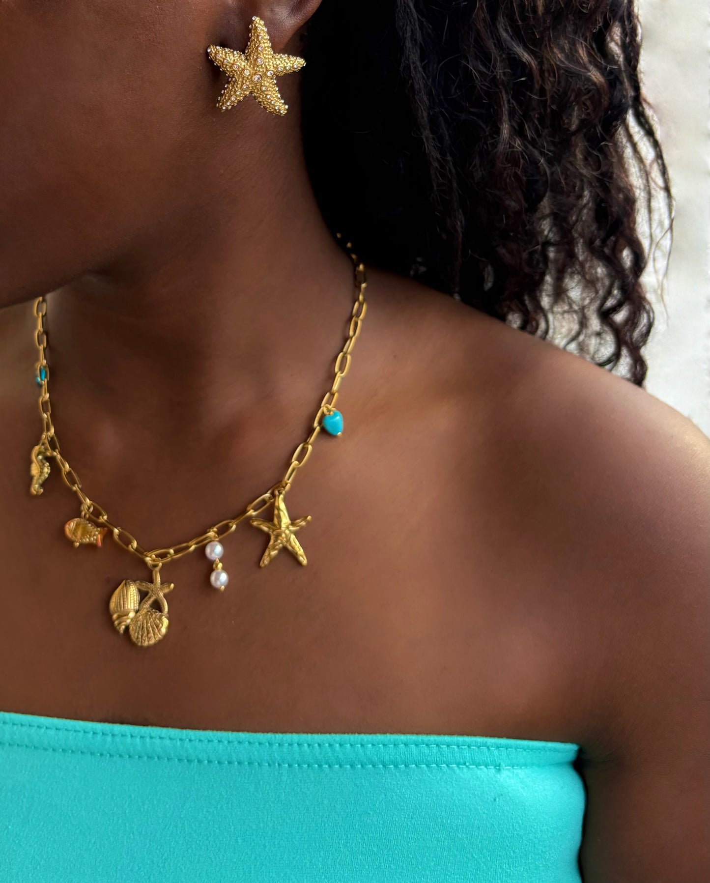 Nyota gold earrings