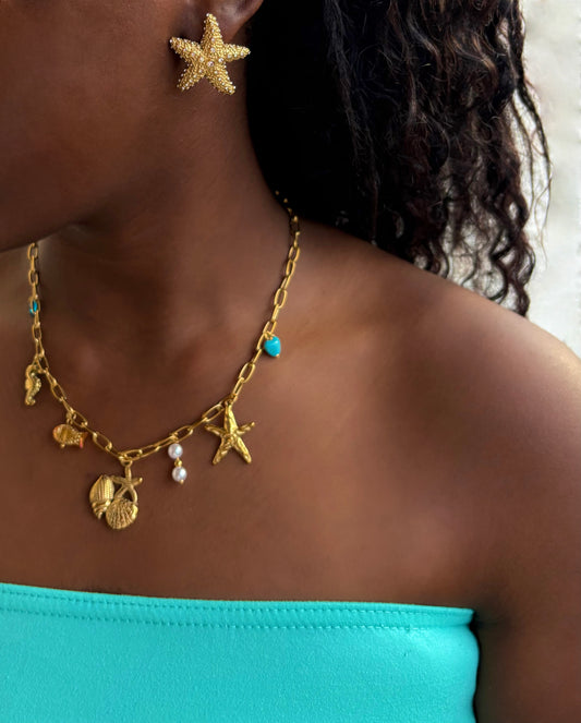 Nyota gold earrings