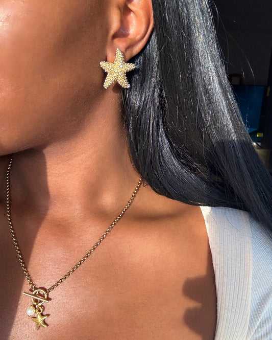 Nyota gold earrings